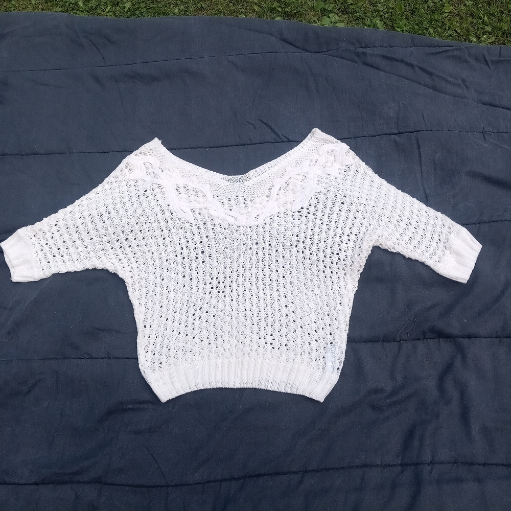 Forever 21 Off-the-Shoulder White Sweater